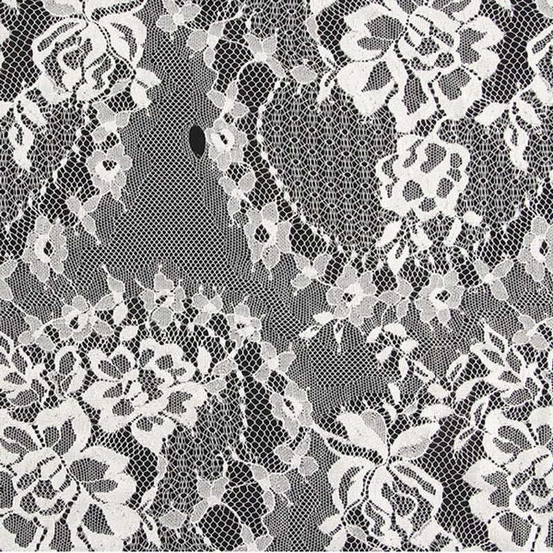 All-Over White Nylon Lace Fabric Wholesale Supplier 6